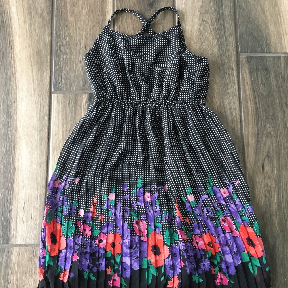 Girl's Polka dot and Floral Dress